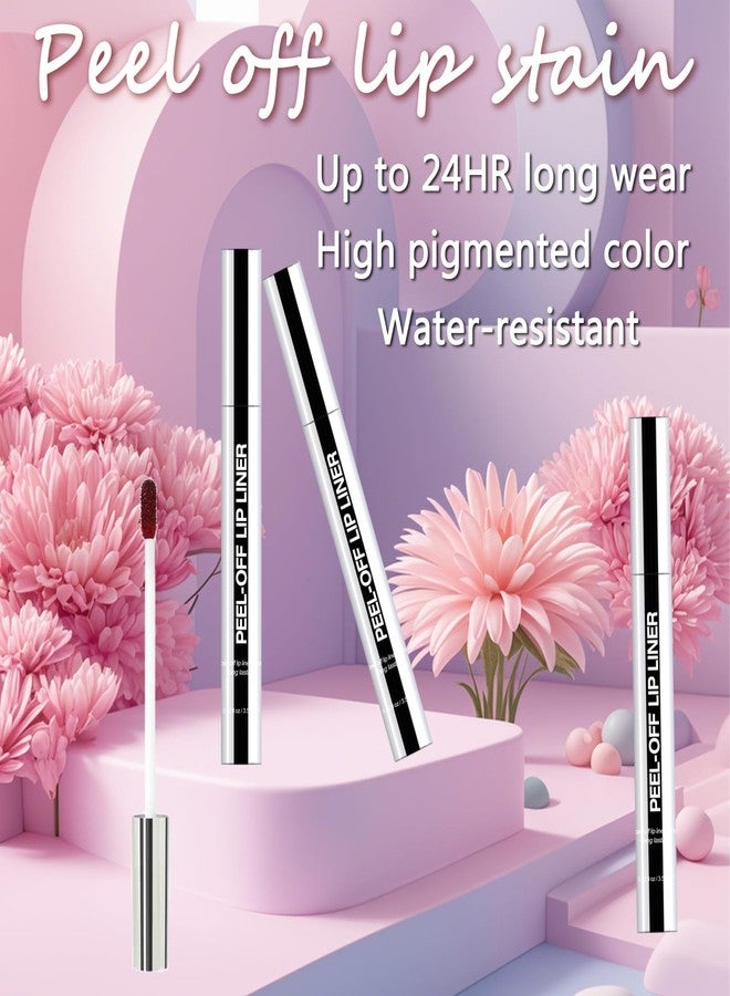 Suaxova 4PCS Peel Off Lip Liner Stain with Tweezer, Long Lasting Waterproof Lip Tint Stains Makeup Set with Matte Finish for Women - Image 4